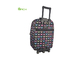 Printing Round Shape Travel Trolley Lightweight Luggage Bag with 6 External Wheels